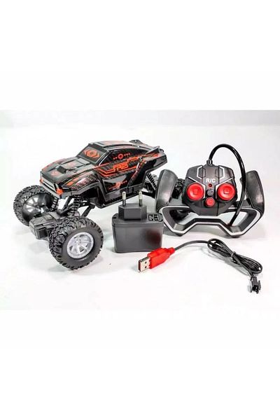 ETHEM Toy Orange Rock Crawler Colorful Cool Lights Remote Control Car Lh-C026