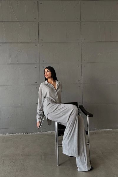 nedo7 Simple Shirt - Pants Suit - Silver