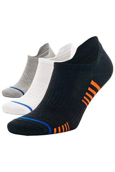 SONNORS 3 чифта спортни чорапи с двойна лента, черни, бели и сиви, за жени и мъже, от памук