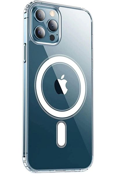 Royaleks Iphone 12 Pro Max Case Camera Lens Protected Magsafe Supported Transparent Shock Absorbing Hard Cover