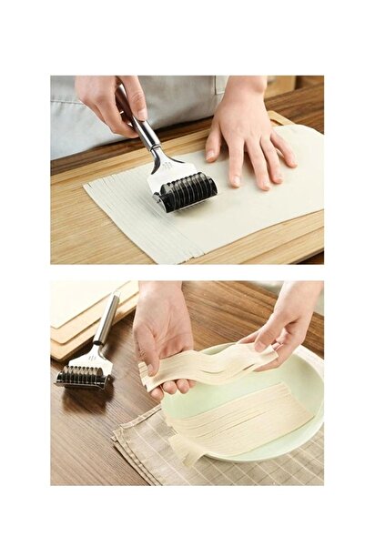 Royaleks Dough Cutting Apparatus - Stainless Steel and Metal Handle