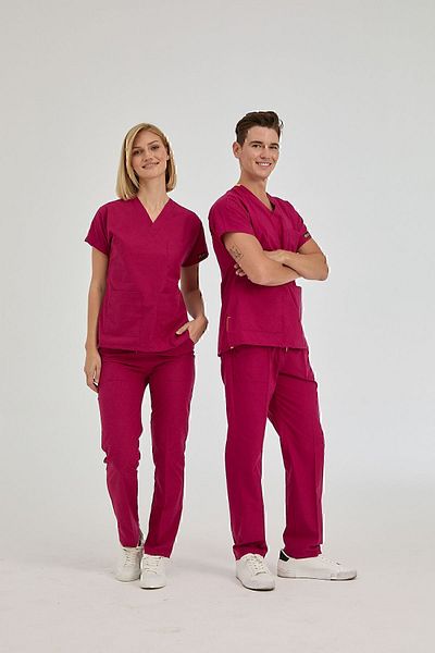 ÇİZGİ MEDİKAL Dr Greys Terikoton Cherry Doctor Asistentă Tricou Tricou medical Costum chirurgical țesătură subțire (SUB-TOP)
