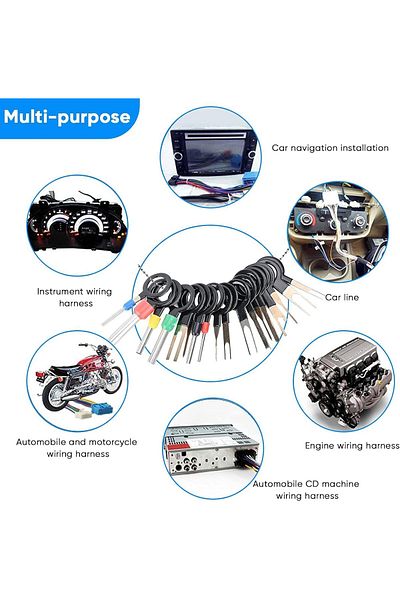 fulina Portable Terminal Removal Tool Kit,82 Pcs Depinning Tool,with Protective Case,for Automotive Car
