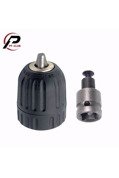 Choice Chuck and Adapter 0.8-10mm Precise Keyless Drill Chuck Converter 3/8"- 24UNF Thread Quick Change Ada