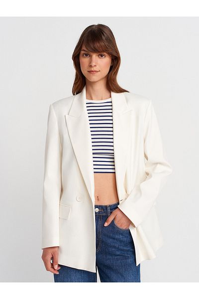 Dilvin 60770 Blazer Jacket-White