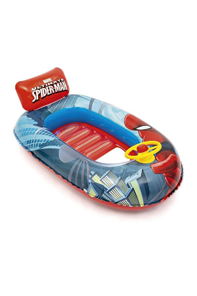 BESTWAY ENZH ONLİNE MARİN Örümcek Adam Direksiyonlu Çocuk Deniz Botu 112x71 C...