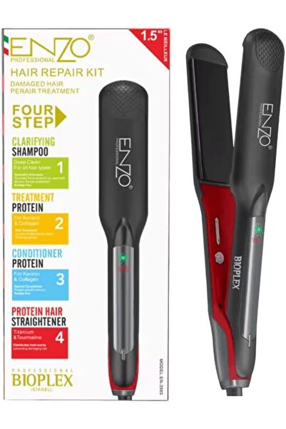 Enzo Professional مكواة فرد الشعر ENZO EN-3985 Bioplex، درجة حرارة قابلة للتع...