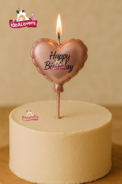 Bkmc HAPPY BİRTHDAY KALP ROSEGOLD MUM