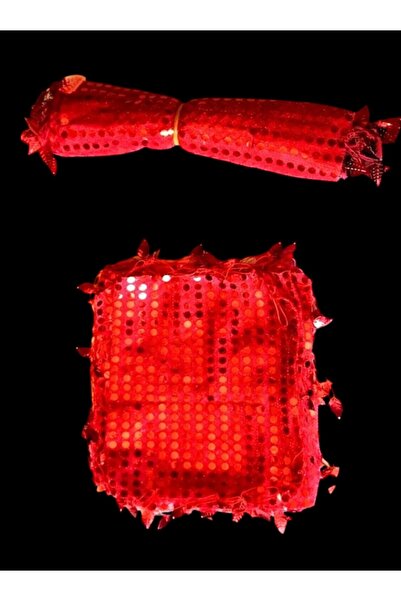 Massaltay Düğün & Kına İçin 5’li Kırmızı Halay Mendili – Pullu ve Şık