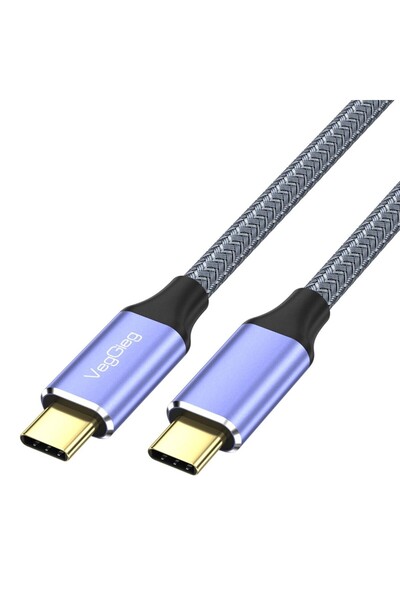 Veggieg Usb 3.1 Gen 2 100w Pd Type-c To Type-c Kablo 10gbps Veri 4k@60hz Görü...
