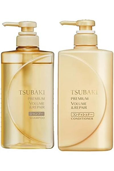 TSUBAKI Premium Repair Shampoo Bottle + Conditioner Bottle [Bulk Purchase] Set 16.9 fl oz (490 ml) x