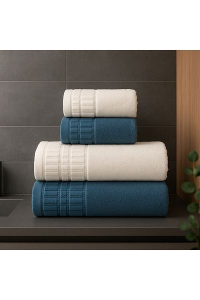AYHANHOME 4-Piece Bath Towel Set 2 Pieces 50X90-2 Pieces 90X150