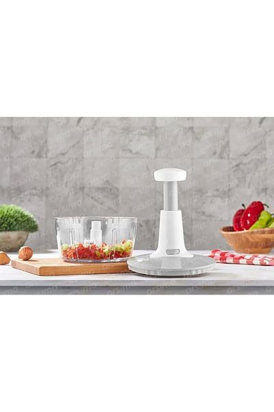 sepetimpet Y Top-Press Hand Rondo Blender with Steel Blades White - Ktj1822-8603