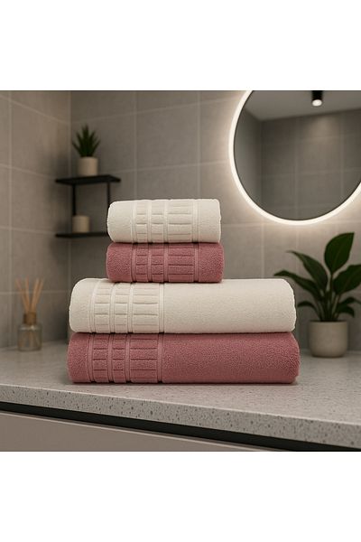 AYHANHOME 4-Piece Bath Towel Set 2 Pieces 50X90-2 Pieces 90X150
