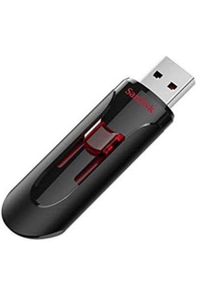 SanDisk محرك أقراص فلاش كروزر غلايد USB 3.0 سعة 32 جيجابايت - النوع أ، أسود، تخزين موثوق، تصميم منزلق