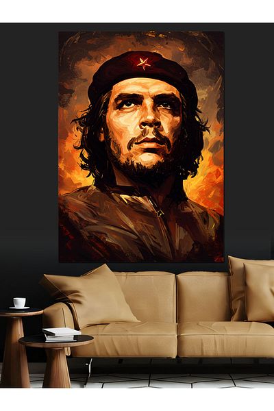 Tablomega Revolutionary Face Che Guevara Decorative Canvas - Mdf Wooden Painting