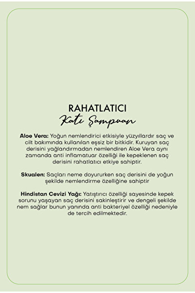 Polente Natural Rahatlatıcı Katı Şampuan / Kepek Karşıtı Katı Şampuan (110 GR)