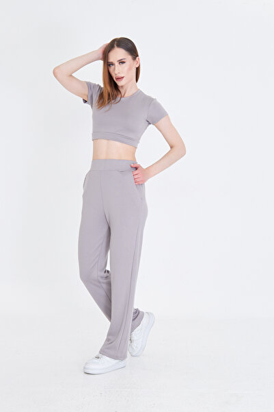 Zuzu Γυναικείο υφασμάτινο διπλό κοστούμι crop