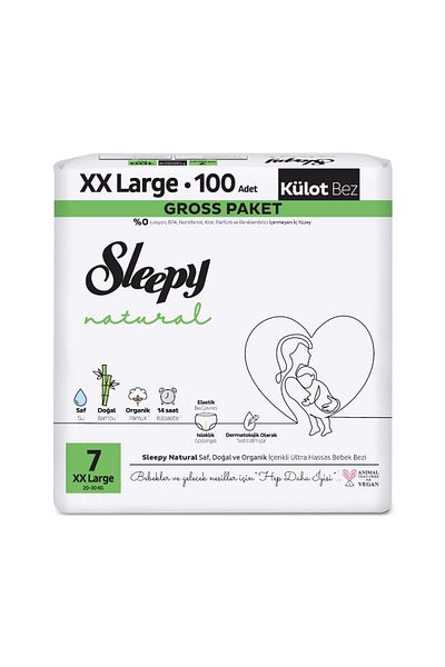 Sleepy Natural Gross Package Panty Diaper Size 7 Xxlarge 100 Pieces
