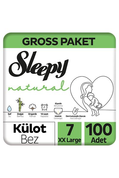Sleepy Natural Gross Package Panty Diaper Size 7 Xxlarge 100 Pieces