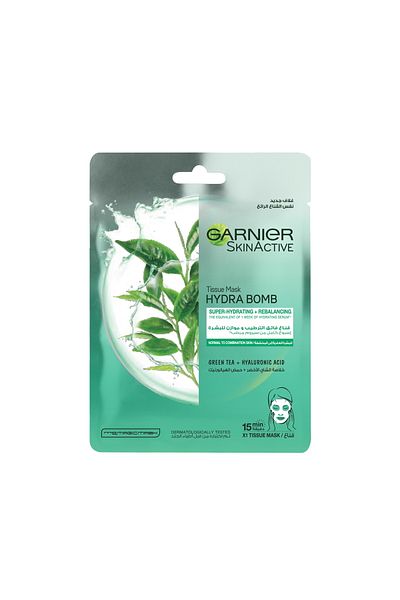 Garnier SkinActive Hydra Bomb Green Tea for Normal to Combination Skin Tissue Face Mask