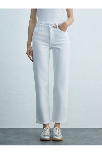 Ltb New New Wanda Straight Leg High Waist White Color Jean Pants