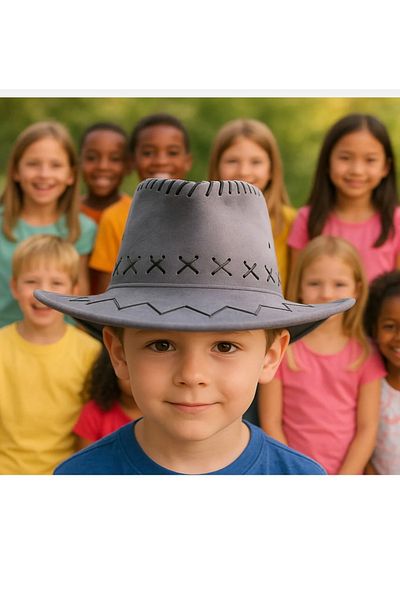 goffin Children's Cowboy Hat Fedora Summer Sunshade Suede Hat