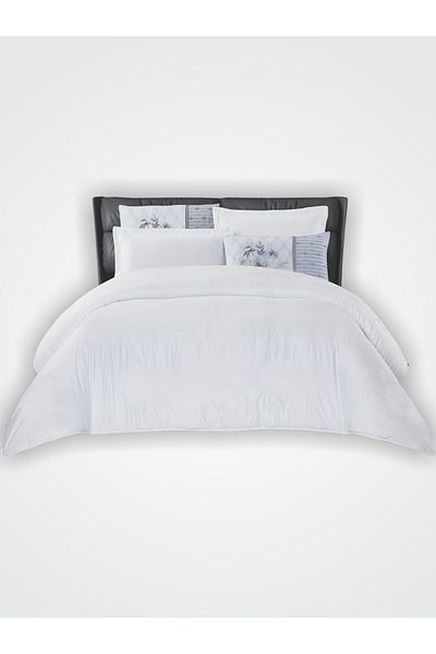 Donetella Duvet Cover Set 4-Pcs Single Size Striped Bed Set160 x 220 Cms Microfiber (Without Filler).