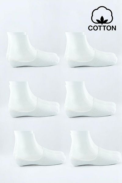 Line Smart 6 Pack Women's Cotton Soft Quality Ballerina Socks