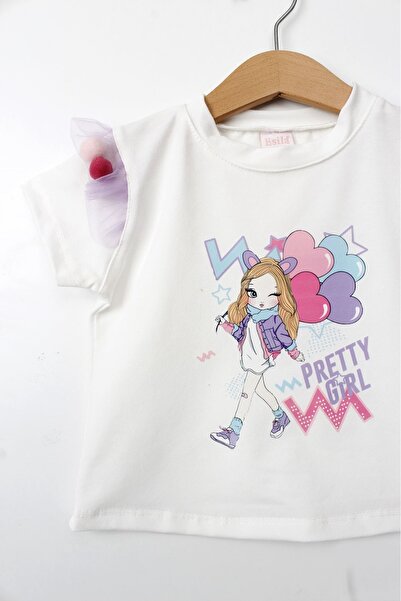 ESİLA KİDS Kız Çocuk Yazlık 2'li Takım - Tül Etek & Kısa Kollu Badi - Doğum Günü Parti Kıyafeti 3-6 Yaş