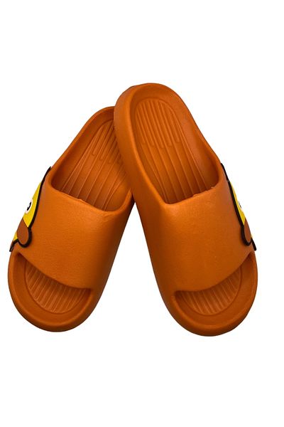 CRACOS Beach slippers, orange with duck print, size 40-41, 26 centimeters