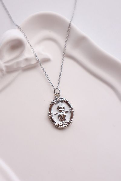 EFBUTİK Little Prince Imported Necklace with Silver Color Chain