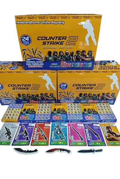 Emrah Gültekin Counter-Strike 2 Oyun Kağıtları (5 Mini Kutu 20 Adet Kart 5 Ad...