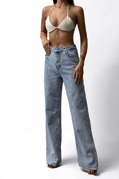 LACARINO 7937 Pantaloni de jeans pentru femei cu picioare largi