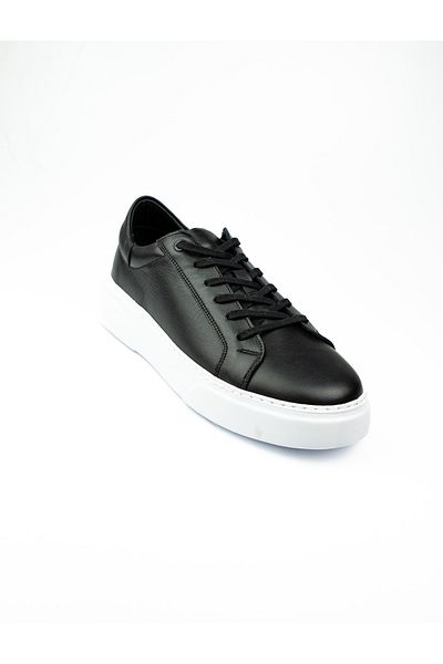 Nobel 4007 Black Skin Leather Men's Sneaker