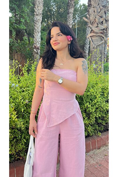 Butik Pink Washable Strapless Suit