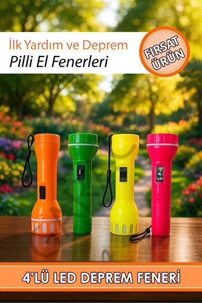 Small Flashlight First Aid Flashlight Earthquake Flashlight Battery Powered Led Flashlight 4pcs