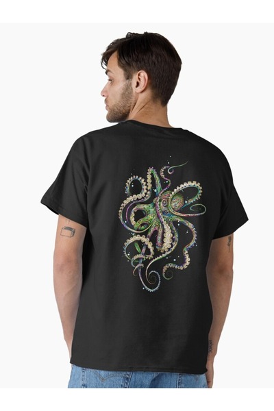 ship master Μπλουζάκι Unisex Artistic Octopus με τύπωμα oversized – Άνετο καθ...