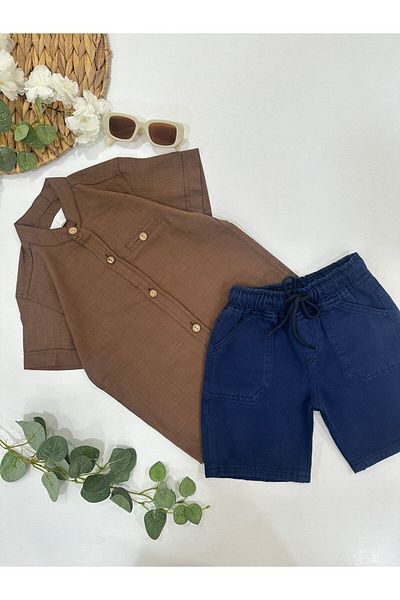 ChibuumKids Boy's Judge Collar Shorts Suit