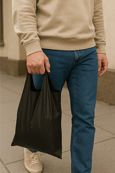 PlasandPlus Dayanıklı Market Bakkal Tekel Manav Mağaza Taşıma Torbası Atlet Çöp Poşeti 54x79 cm 50Li