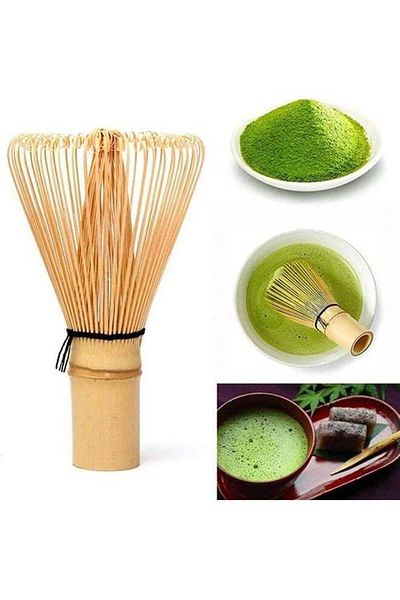 COOYA 4-Pcs Matcha Set ,100% Natural Bamboo,With bamboo Whisk and teaspoon,for Matcha Etiquette Experience