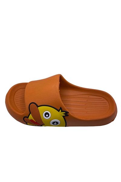 CRACOS Beach slippers, orange with duck print, size 40-41, 26 centimeters