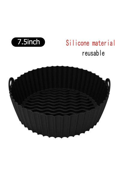 Choice Black 7.5 inch 50Pcs Air Fryer Disposable Paper Non-Stick Airfryer Baking Papers Round Air-Fryer Pap