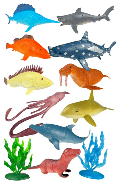 Toyaş Deniz Canlıları Oyuncak Figürleri Oyuncak Balık Hayvan Seri Oyuncaklar 12 Parça