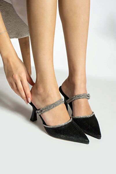 sefayol Γυναικεία παπούτσια με τακούνι Chev Black Stone