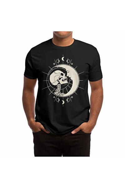 ship master Tricou pentru bărbați supradimensionat Moon and Skull cu imprimeu
