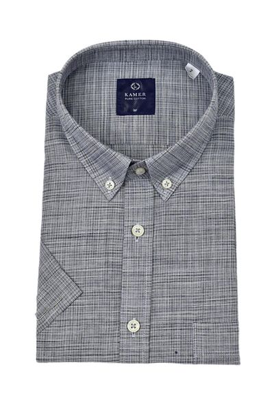 KAMER Men's Classic Piti Square Short Sleeve Shirt 9488 Bgl-St04570