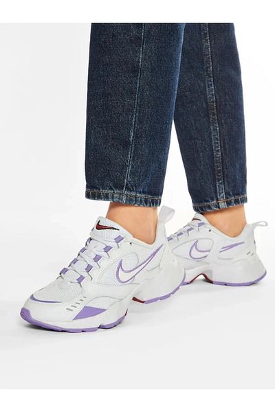 Nike Air Heights White Sneaker Genuine Leather and Textile Casual Sports Shoes White