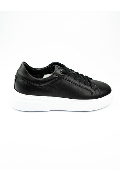 Nobel 4007 Black Skin Leather Men's Sneaker
