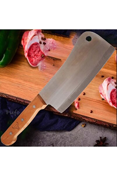 PUFO Satâr de bucătărie din oțel inoxidabil și mâner din lemn, 32 cm